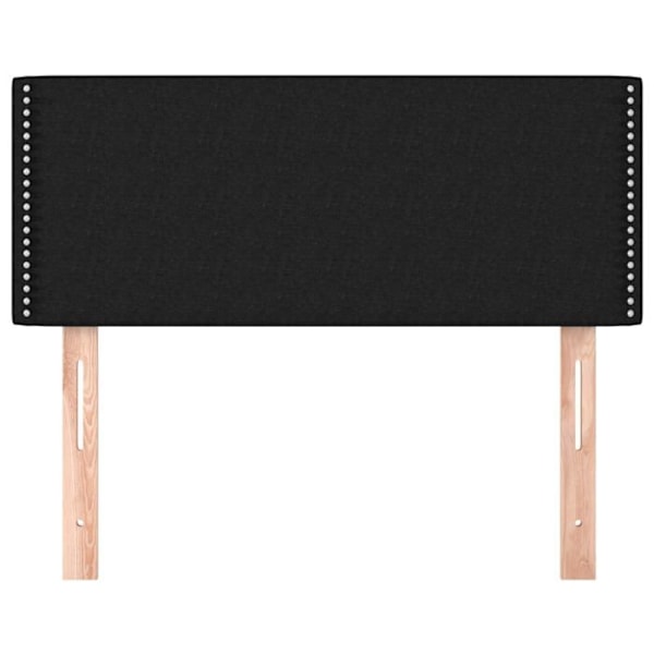 Sänggavel tillbehör sängsäng möbel 90 x 5 x 78/88 svart tyg Svart
