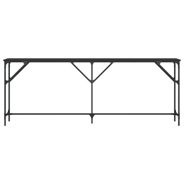 Funktionsdygtig konsolbord og stil 200 x 29 x 75 cm sort ingeniørtræ og metal DEC032131 kastanj