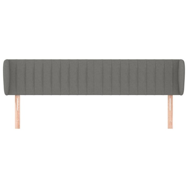 Sängynpääty, sängyn lisävaruste, makuuhuoneen huonekalu, sivureunalla, 183 x 23 x 78/88 tummaa harmaata kangasta
