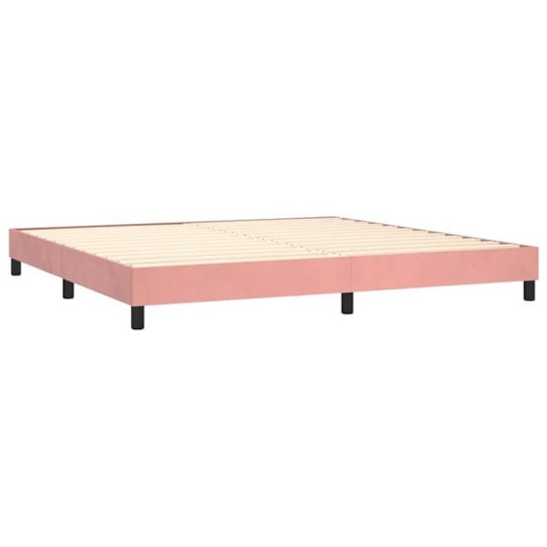 Sängykehä - Noname - 200x200 cm - Vaaleanpunainen samettikangas - 2 paikkaa - Nykyajan design Rosa