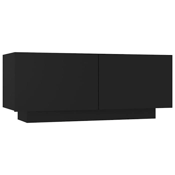 Natskab med opbevaringsrum med døre 100 x 35 x 40 cm sort ingeniørtræ DEC034341 kastanj