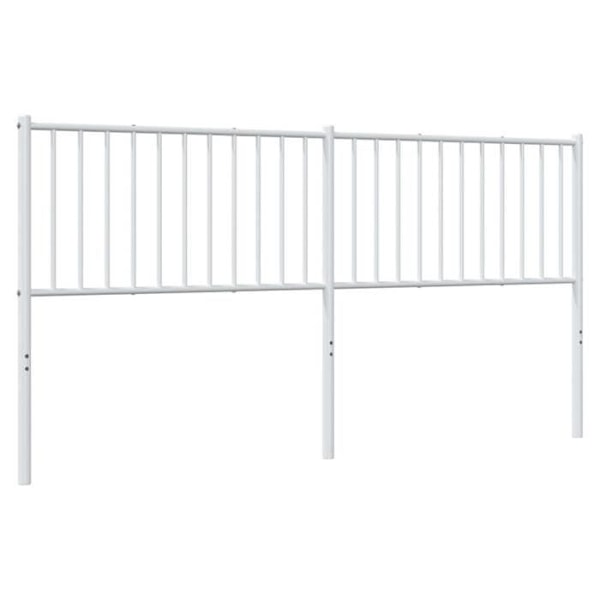 Hovedgærde til seng soveværelse møbel 180 cm metal hvid TDL0202469