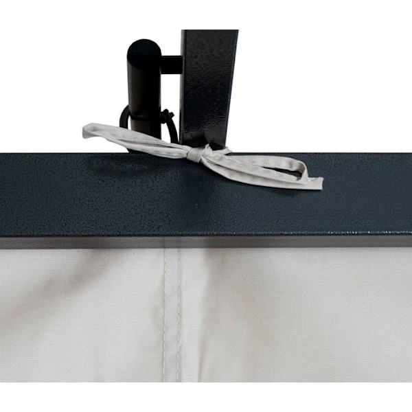 Pergola gazeboo - Crème - 3x3m - Metall - Öppningsbart tak - Stabil ram