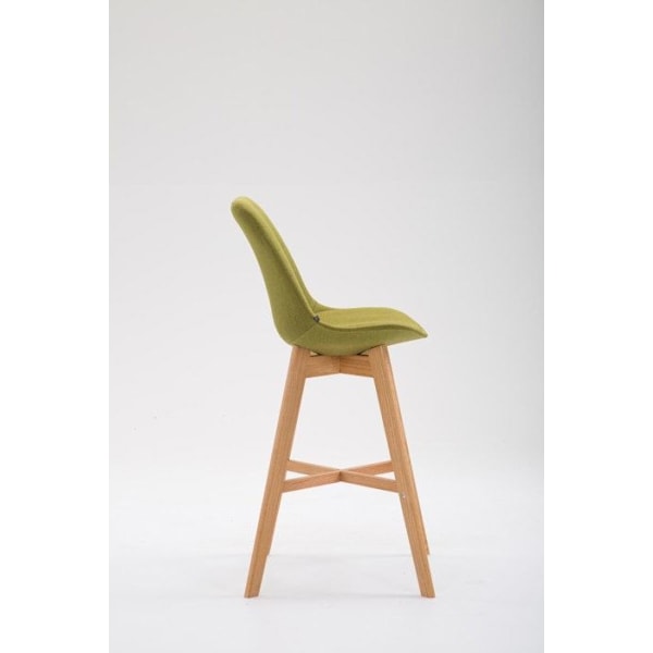 Sæt med 2 barstole i moderne design i grøn stof