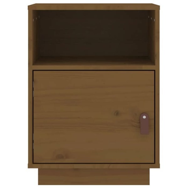 Natskabe med kompartment med dør og åbent 40 x 34 x 55 cm fyrretræ honningbrun DEC034133 kastanj