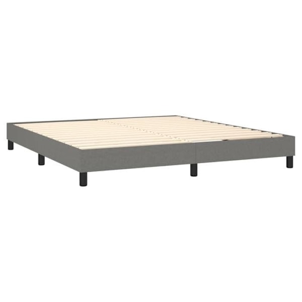 Sengegærde - TDL - 160x200 cm - Mørkegrå stof - LED - 2 pladser Mörkgrå