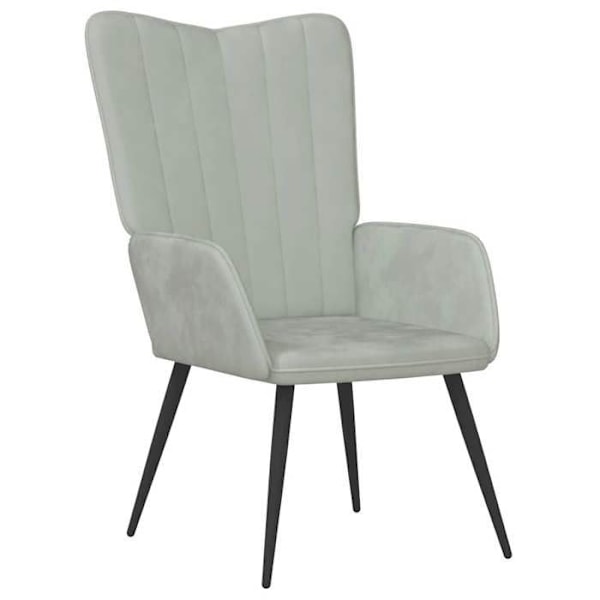 Pallotssoffa med enkel design i ljusgrå sammet DEC026674 Grå