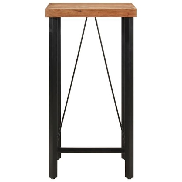 Multifunktionel sidebord 55 x 55 x 107 cm massivt akacietræ og jern DEC036319 kastanj