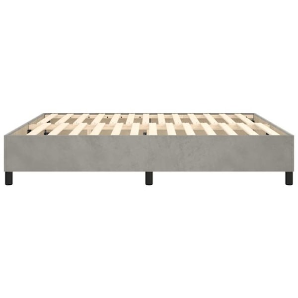 Sommier - TDL - 200x200 cm - Vaaleanharmaa sametti - 2 paikkaa - Toimitettu koottuna Ljusgrått