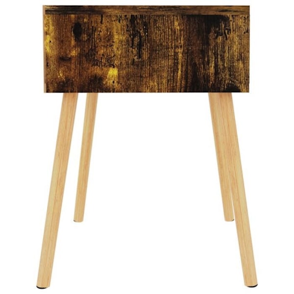 Set om 2 nattduksbord med låda 40 x 40 x 56 cm brun ingenjörsträ DEC035126 kastanj