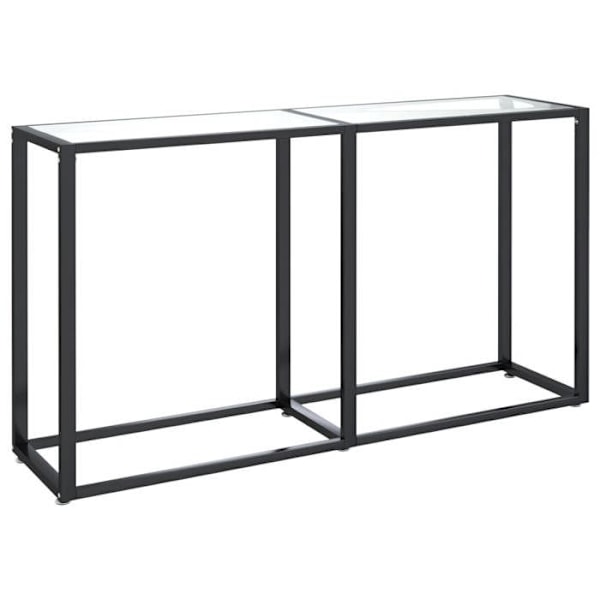 Consolepöytä sisäänkäynnille 140 x 35 x 75,5 cm kirkasta karkaisua lasia ja terästä DEC032265 Transparent
