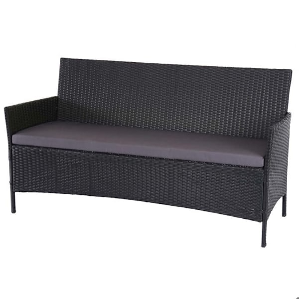 3-paikkainen puutarhatrendi 154 anthracite-polyrottingilla, anthracite-tyynyillä