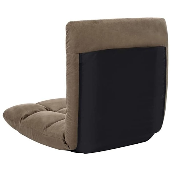 Sammenklappelig justerbar mikrofiber taupe gulvstol DEC026244 Mol