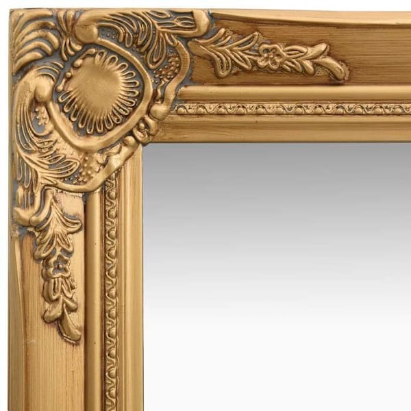 Spegel väggmonterad fyrkantig barockstil 50 av 50 Guld