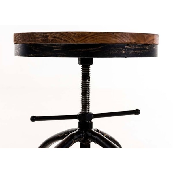 Barstol hög x1 industriell design justerbar höjd i brun metall 10_0005400 Brons