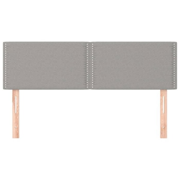 Hovedgavl til seng til soveværelse, møbel i 2 dele 72 x 5 x 78/88 cm lys grå stof TDL0206431 Grå