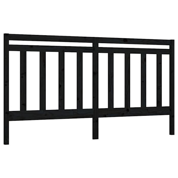 Hovedgavl - Ikke specificeret - 206 cm - Massivt fyrretræ - Sort - Moderne - Design Svart