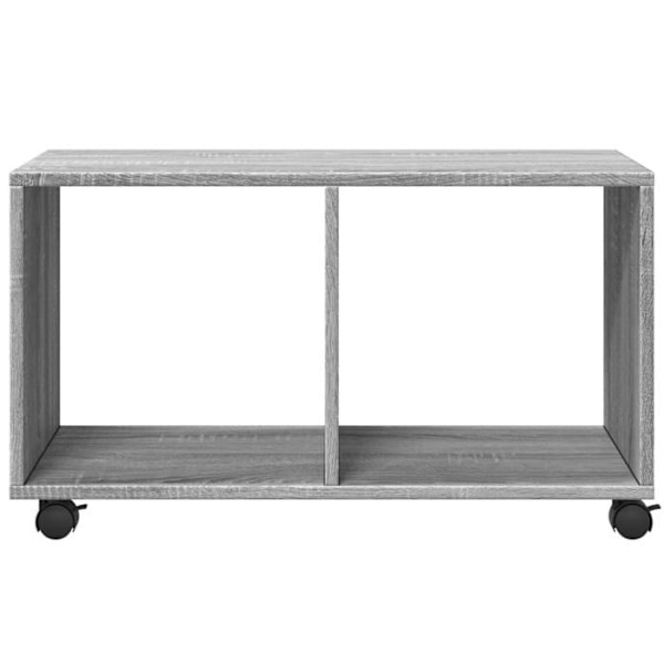 Konsolbord indgangsmøbel stuebord på hjul 72 x 33 x 42,5 cm ingeniørtræ grå DEC031381 kastanj