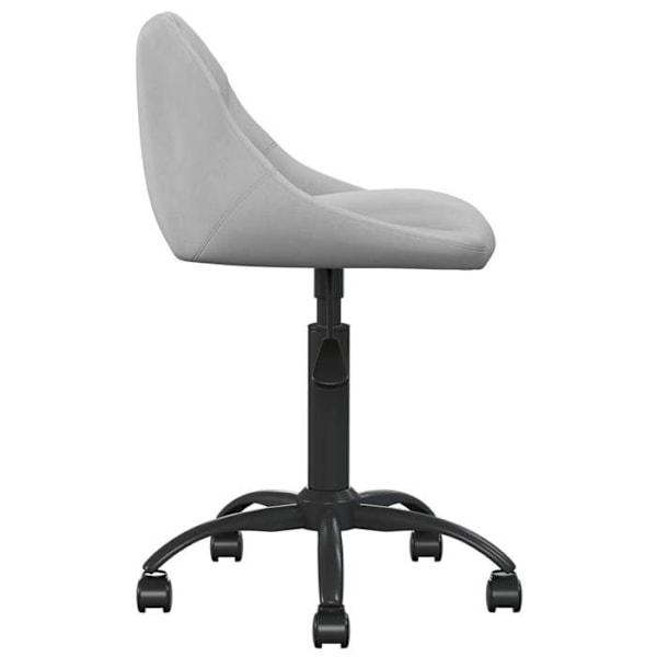Arbejdshenjeseat med hjul i lys grå fløjl DEC025041 Grå