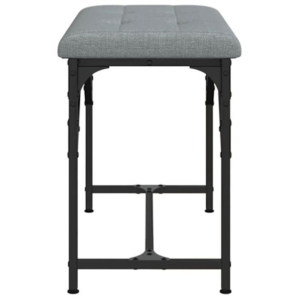 Banc för matsal entré korridor 62 x 32 x 45 cm i stål och grått tyg DEC025020 Grå