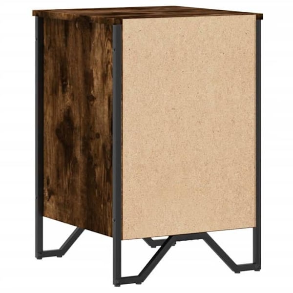 Nattesbord med 3 skuffer 40 x 41 x 60 cm ingeniørtræ brun og metal DEC033634 kastanj
