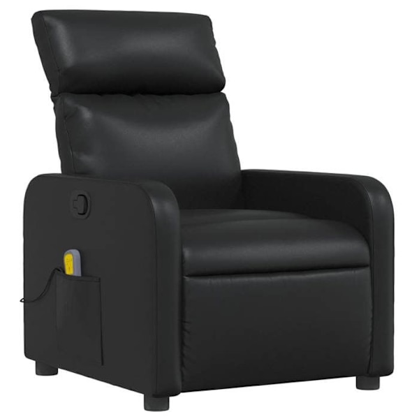 Tv-lænestol med massagefunktion, 6 massagepunkter, negligerbar i sort PVC DEC027032 Svart