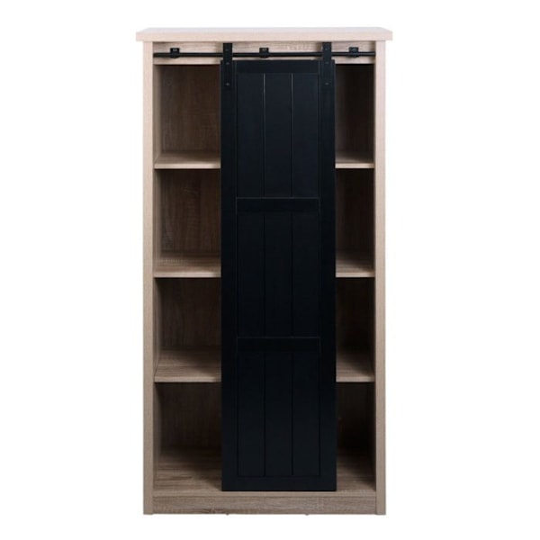 Liukuvillaovilla varustettu olohuoneen kaluste, kommodi, buffet, 8 säilytysosastoa, MDF ja teollinen metalli, 163 x 76 x 38 cm, 04_0005 Metall