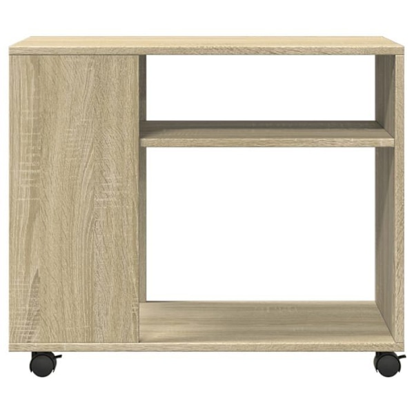 Konsolbord til sofa med hjul i ingenieetræ, farve eg DEC032331 kastanj