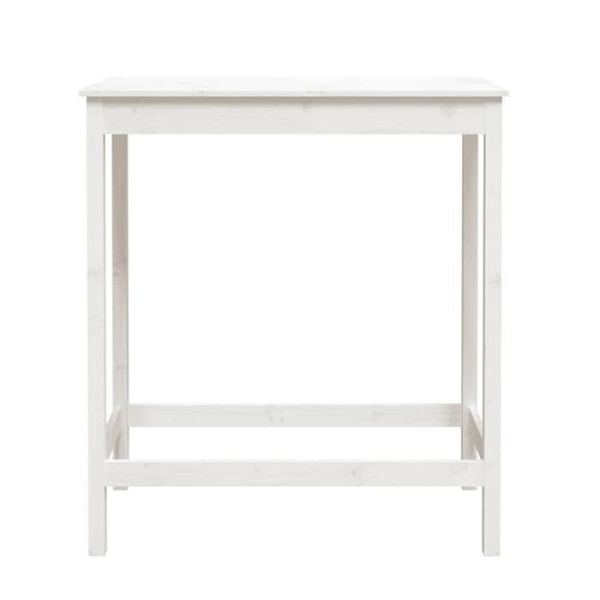 Multifunktionellt sidobord hög 100 x 50 x 110 cm i massivt vitlackat furu DEC036401 Vit