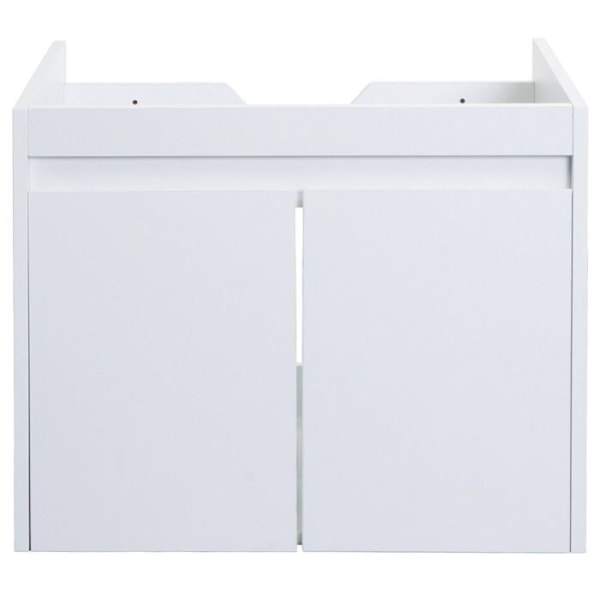 Vægmonteret skabsarrangement til badeværelse under vask med 2 døre 48x59x46 cm MDF hvid 04_0007847 Vit