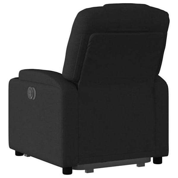 Fauteuil relax TV med elektrisk løftefunktion meget komfortabel i sort stof DEC028487 Svart
