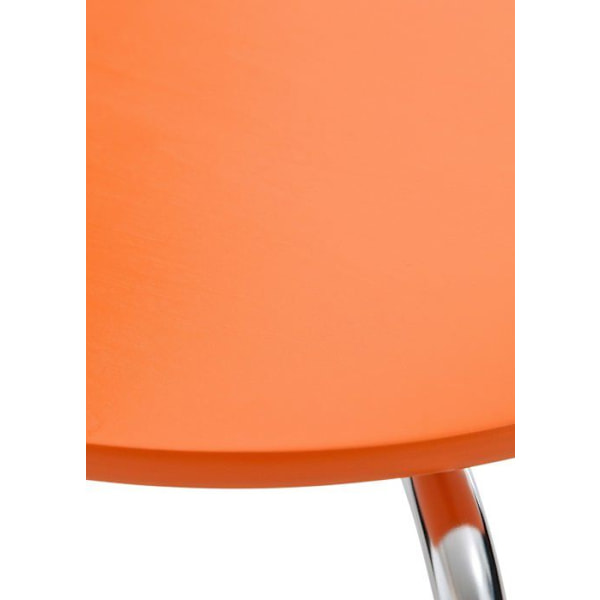 Kokitustuolit, 4 kpl, pinottavat, pyöreä selkänoja, oranssia puuta ja kromimetallia 10_0003178 kastanj