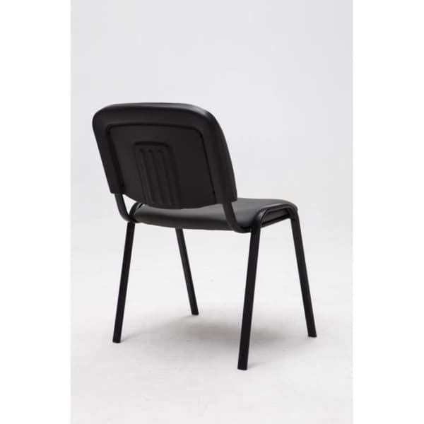 Besøgsstol - Décoshop26 - BUR10069 - Polstret sæde og ryg - Syntetisk læder - Grå
