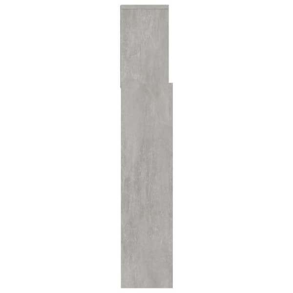 Hovedgærde - MDF - 120x19x103,5 cm - Grå - Moderne - Integreret opbevaring Grå