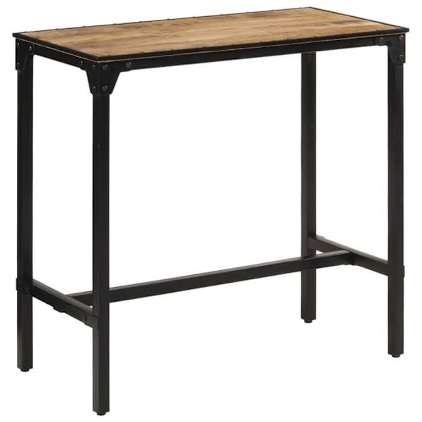 Barbord 110 x 55 x 107 cm i massiv mango træ og jern DEC029437 kastanj