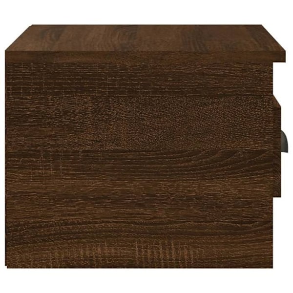 Væghængt natbord med skuffe 41,5 x 36 x 28 cm brun ingeniørtræ DEC034271 kastanj