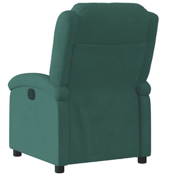 Fauteuil relax TV med elektrisk vippefunktion, meget komfortabel i mørkegrønt fløjlsstof DEC028611 Guld