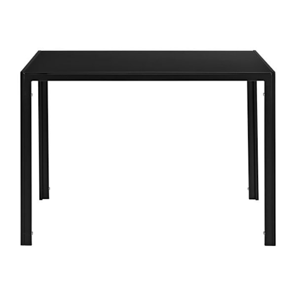Matgrupp med 4 stolar, matsalstablo med 4 stolar, metall, trä, plast, glas, svart.