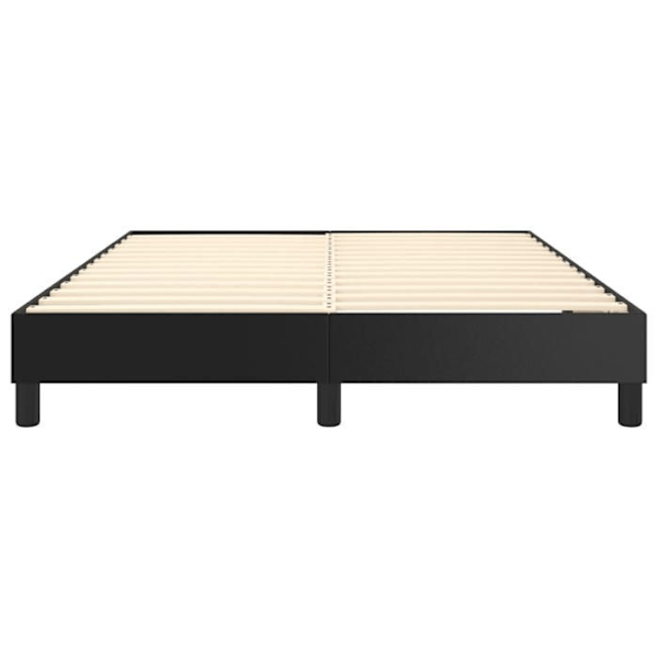 Sänkypohja puujaloilla sängynrunko 140x190 cm synteettinen musta TDL0207027 Svart