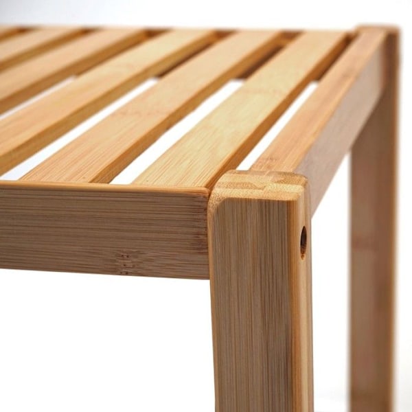 Kylpyhuoneen hylly - Décoshop26 - 4 tasoa - Bambu - Ruskea - Helppo kokoaminen