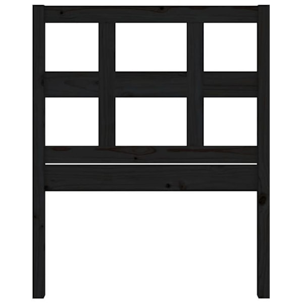 Huvudgavel till sängaccessoar sovrum möbel 95,5 x 4 x 100 svart furu Svart