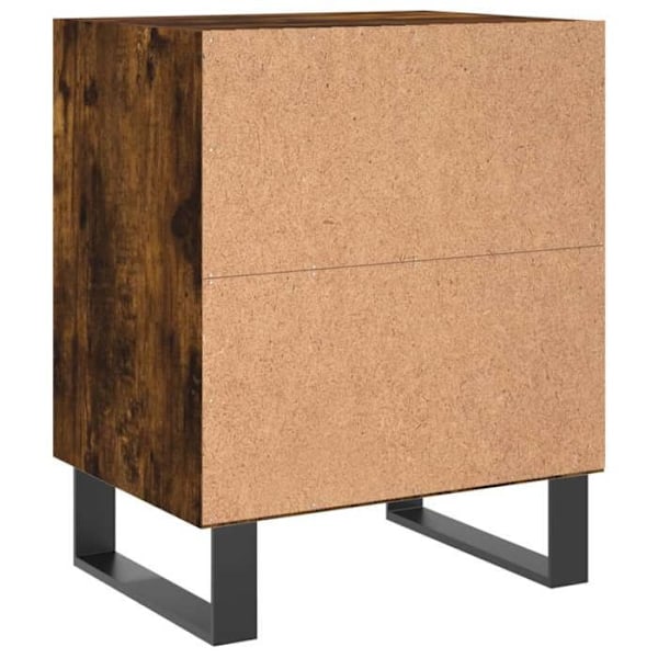 2 kpl yöpöytiä hyllyillä 40 x 30 x 50 cm ruskeaa puu- ja metallirakennetta DEC035082 kastanj