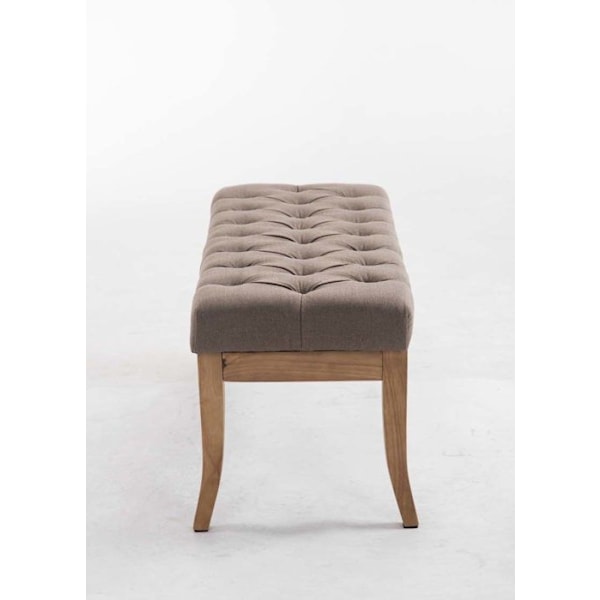 Chesterfield-sohva 100 cm koristeompeleet, taupe-kangas, vaalea puujalka 10_0003693 kastanj