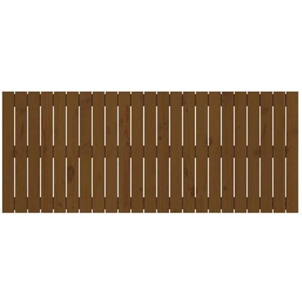Sänggavel till sovrum väggmonterad möbel 147 x 3 x 60 Ljust brunt massivt trä