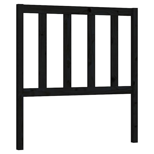 Hovedgærde til seng, soveværelse, møbel 81 x 4 x 100 cm, sort fyrretræ TDL0202093