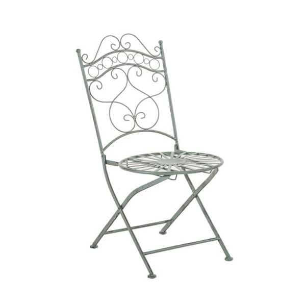 Havemøbel terrasse balkon design rustikt i smedejern grøn patineret 10_0003008 Guld