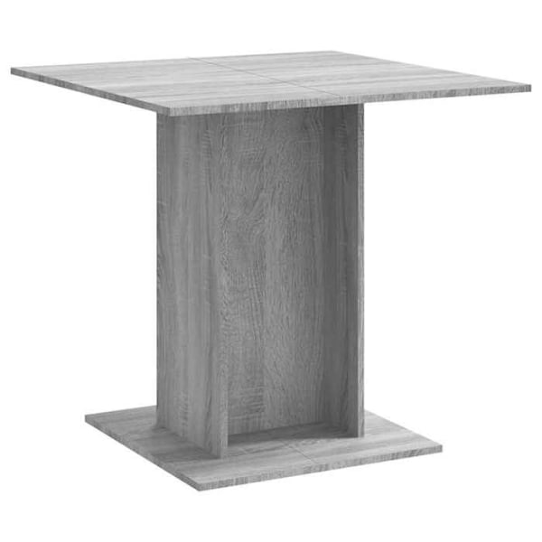 Matbord kök design modern 80 x 80 x 75 cm ingenjörsträ grå DEC036680 kastanj