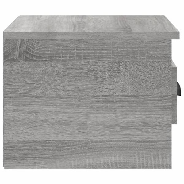 Væghængt natbord med skuffe 41,5 x 36 x 28 cm i grå ingeniørtræ DEC034330 kastanj