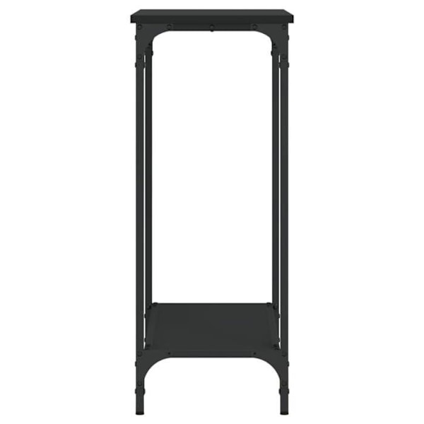 Praktisk konsolbord til en organiseret entre 75 x 30,5 x 75 cm ingeniørtræ og sort metal DEC032150 kastanj