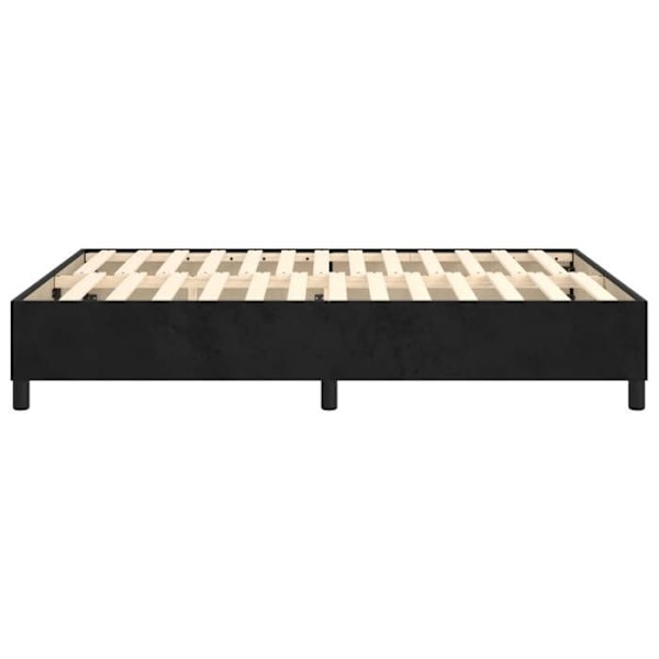 Sommier - TDL - 140x200 cm - Musta sametti - 2 paikkaa - Toimitetaan koottuna Svart